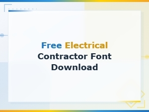 Free Electrical Contractor Font Download for Modern Projects