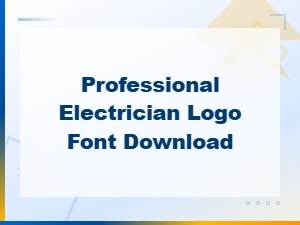 Professional Electrician Logo Font Downloads for Bold Branding